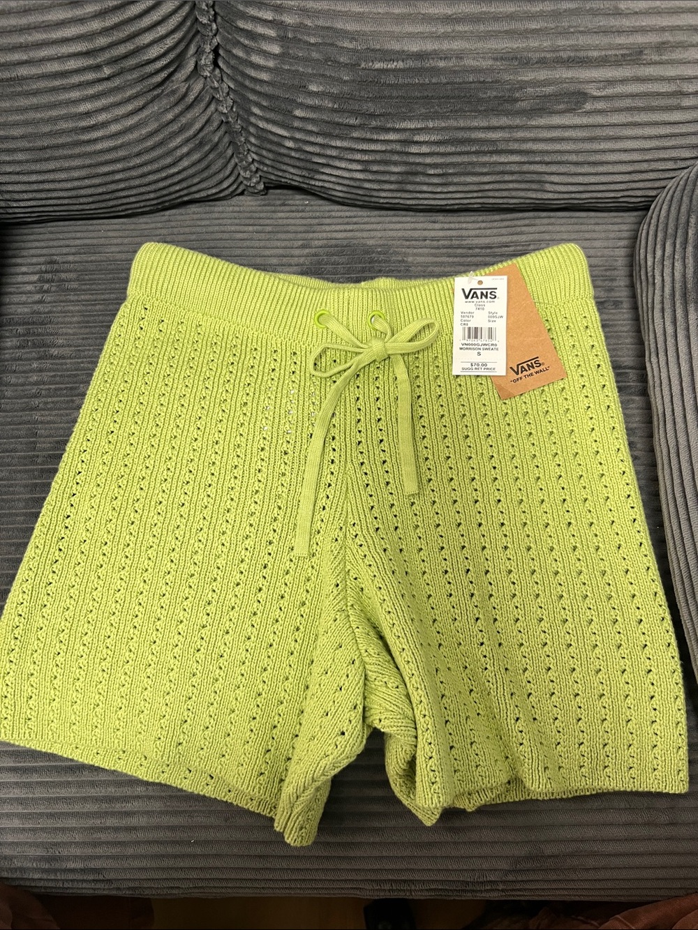 Vans Women's Knit High-Waist Shorts - Lime